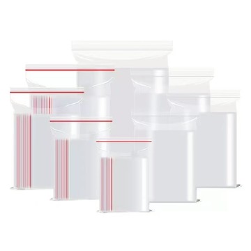 6-10絲 封口袋 PE透明自封袋 PE夾鏈袋 小號袋 PE塑料包裝袋 食品保鮮袋 100個裝