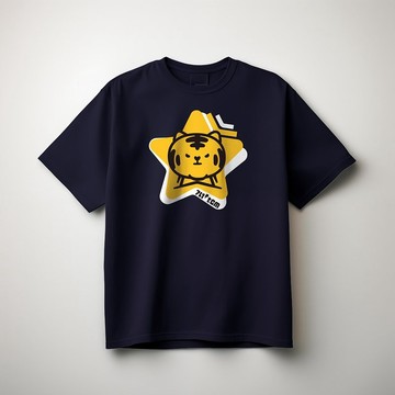 老虎 | 李好 | 星星 | 藏青印花T Shirt