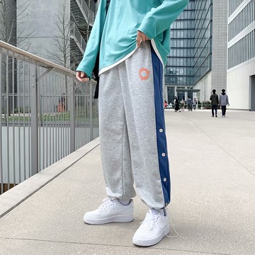 日系高街子男ins港版潮流排扣束百搭嘻哈bf