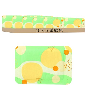 TLYS-J 自發熱蒸汽熱敷手腕貼/穿戴式暖手貼/熱敷手腕帶/暖足貼/護腕 10入組  10 x 7 x 0.2cm  1組  黃綠色