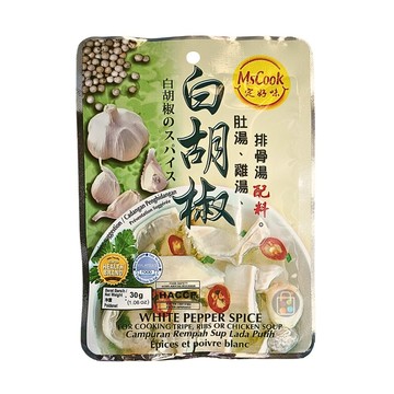 五色優食 馬來西亞 定好 白胡椒湯 30g 新加坡肉骨茶湯料包 懶人料理 美食伴手禮 原裝進口 MASFOOD 南洋料理