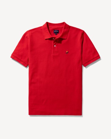 Noah Pique Polo Red / S