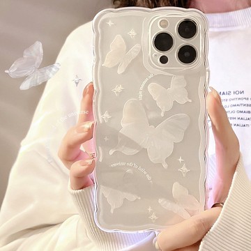 隔日到貨 水晶蝴蝶 ins 蘋果 iPhone 16 15 14 13 pro max 手機殼 XS XR 1D198
