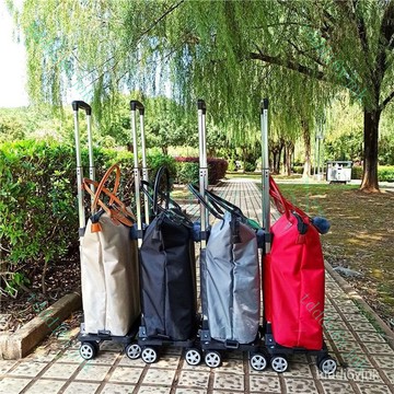 便攜購物車買菜小拉車可折疊手拉小推車萬嚮輪拉桿車行李推車防水 買菜拉車 購物車 買菜購物車 菜籃車 折疊手推車 購物車買