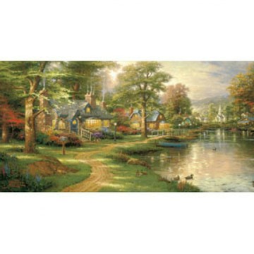 HM - 西洋油畫-鄉村農舍 2000片夜光拼圖 HM2000-006