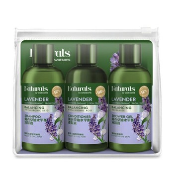 Naturals 薰衣草油水平衡旅行組(洗髮100ml+護髮100ml+沐浴100ml)