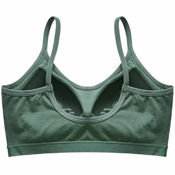 千姿色 美揹帶 胸墊純棉 內衣少女 學生吊帶背心 聚攏上託 防走光 防震運動 純棉