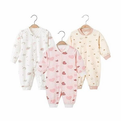 長袖カバーオール ベビー服 3枚セット 綿100 新生児服 前開きタイプ かわいい 新生児 女の子 赤ちゃん服 ロンパース 出産祝い プレゼント か 通販 Lineポイント最大get Lineショッピング