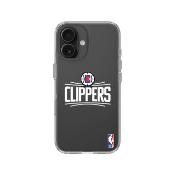 iPhone 16 Clear Case（相機按鈕） 透明 - NBA - Logo-洛杉磯快艇 L.A. Clippers - Light