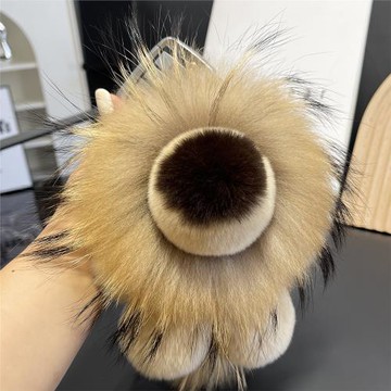 獺兔毛小獅子包包掛件貉子毛獅子辛巴掛飾可愛毛絨公仔汽車鑰匙扣