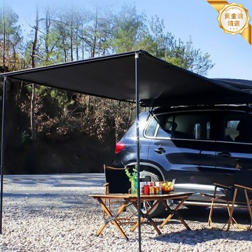 【一秒速開】車邊天幕 側邊帳 車側帳篷 露營天幕 戶外遮陽棚 黑膠防曬 防雨通風 多車通用 自駕遊露營裝備