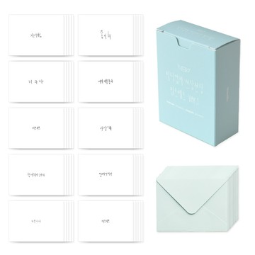 Monolike 摸摸 Ver.1 薄荷綠迷你明信片 25款 50張 + 信封 25個  薄荷綠  1組