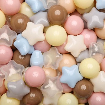 🎀樂貝兒優選🎀加厚海洋球波波球 環保PE材质 星星塑料球 淘氣堡無味室內玩具球 兒童玩具球