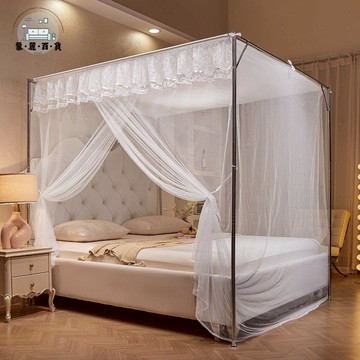 蚊帳 家用單門1.5蚊帳 加密雙人蚊帳 臥室1.8不銹鋼支架 加厚1.2米床特惠/免運 可開發票 全館折扣 m5417