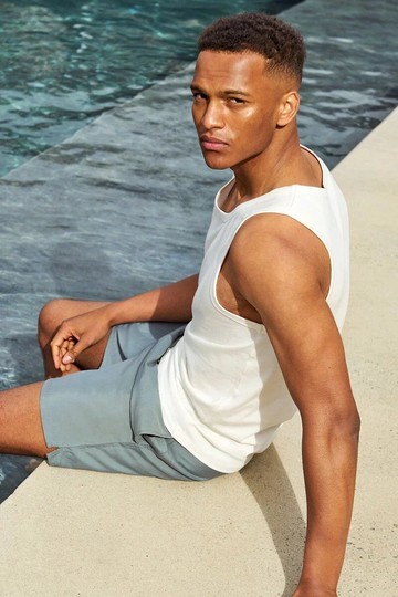 北歐極簡 | 清爽夏日 Tank Relaxed 有機棉男用鬆身背心 - 象牙白