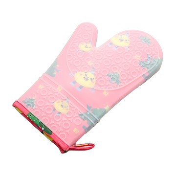 加厚加棉矽膠隔熱手套 約29x18.5cm  E款 粉色  1雙