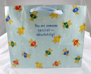 【震撼精品百貨】Tetsunagikuma 彩色牽手熊 提袋 藍  震撼日式精品百貨