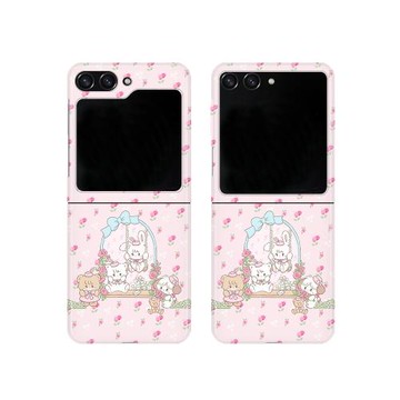 花朵秋千適用三星zflip7fe手機殼zflip6折疊屏flip5全包W25心系天下保護套超薄大視窗小眾女款高級感可愛防摔