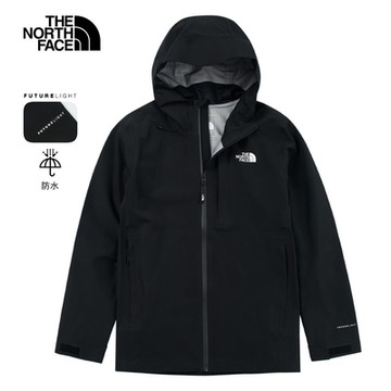 【The North Face 官方旗艦】北面男款黑色FUTURELIGHT防水透氣衝鋒衣｜8DF0JK3 外套