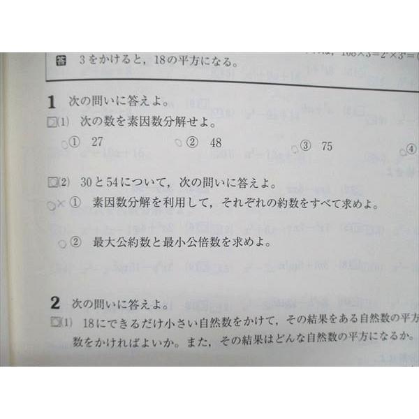 UN86-106 塾専用 中3 中学3年 新中学問題集 数学テキスト 14m5B