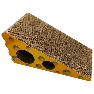 MDOBI 摩多比 乳酪造型貓抓板  平台造型設計 附貓草  40 x 20 x 19.5cm  1個  混合色