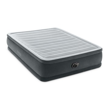 INTEX 豪華型橫條加高內建電動幫浦雙人加大充氣床墊-寬152cm(64413)