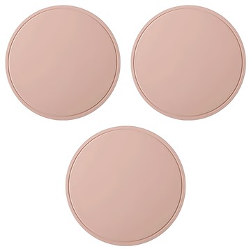 小麥購物 雙面矽膠隔熱墊 花紋款 G755 93g  粉棕色  3個