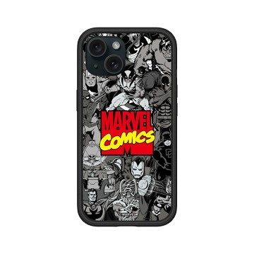 iPhone 15 Mod NX 黑 - 迪士尼-漫威 Marvel - 漫威英雄-漫畫標誌