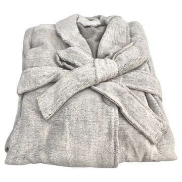 non-no 儂儂 知名五星級飯店總統套房專用浴袍 消臭竹炭紗 Free Size 男女皆適用  淺灰色  1件