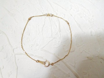 純14K金圓珍珠k金球手鍊