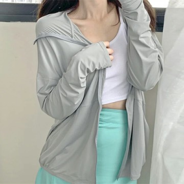 夏季新款薄款防曬衣罩衫女拉鏈透氣開衫外套寬松皮膚衣冰絲防曬服