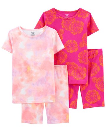 Kid 4-Piece Tie-Dye 100% Snug Fit Cotton PJs