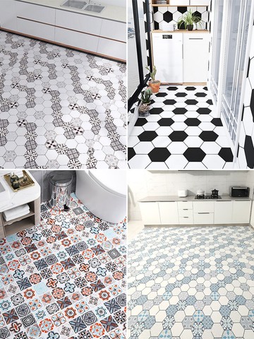 自粘防水墻紙耐磨地貼紙大理石瓷磚面改造翻新保護膜家具裝飾壁紙