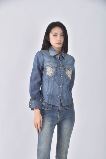 (S) red valentino丹寧牛仔棉質純棉藍色外套