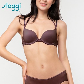 sloggi EVERYDAY有機過生活系列下厚上薄罩杯內衣 紫梅果實｜16-4107 QN