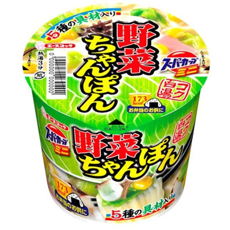 エースコック スーパーカップミニ 野菜ちゃんぽん 42g×12個