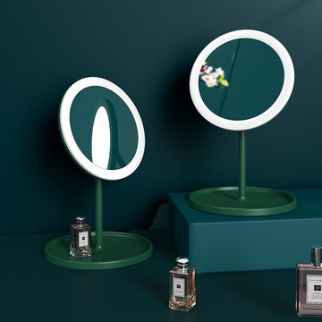 led帶燈化妝鏡補光網紅折疊宿舍桌面臺式梳妝鏡便攜學生ins小鏡子