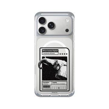 iPhone 17 Pro Max ClearX (MagSafe 兼容) 霜透灰 - RHINOSHIELD X Taipei Zoo - 非洲象：限量卡牌