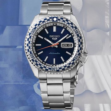 SEIKO精工 5 Sports系列 SKX Checker Flag 復刻機械腕錶 4R36-15Z0B/SRPK65K1