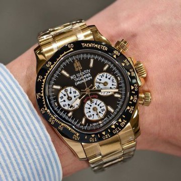 NO IDENTITY DAYTONOID 地通拿-黑底迪 計時腕錶 男錶 手錶-YX40S01BG2