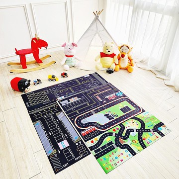 【台灣道路真實場景 車車墊 基本款式 6件組】模型車地墊 玩具車