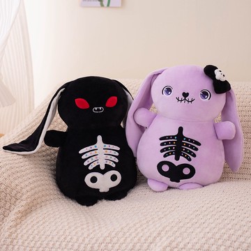 💗特惠💗新品酷甜骷髏兔公仔 萬聖節裝飾 毛絨玩具 兒童節日禮物