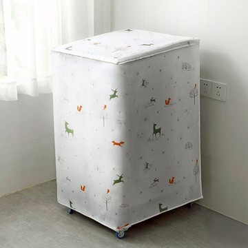 iSFun 日式白底 防水洗衣機防塵套 直立式 繽紛動物  1個