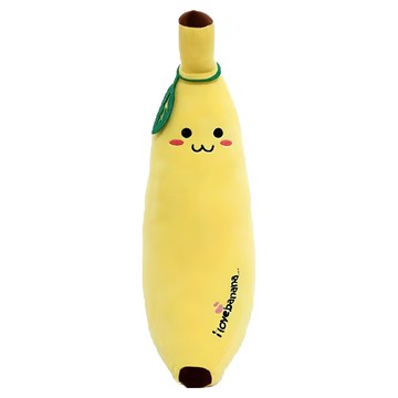 絨毛造型抱枕 彈力絨面料 羽絨棉填充  80 x 22cm  Q版香蕉