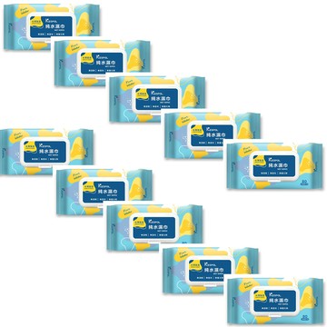 Kespol克司博純水濕紙巾80抽-10包入