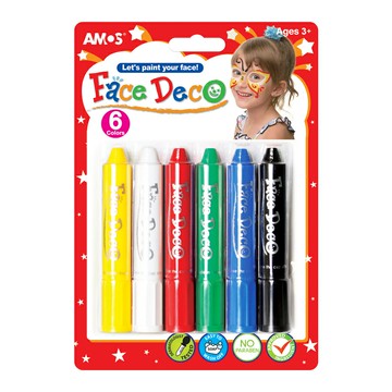 AMOS 阿摩斯 韓國原裝 人體彩繪 6色 /組 基本色 FD5B6｜領券最高折$220