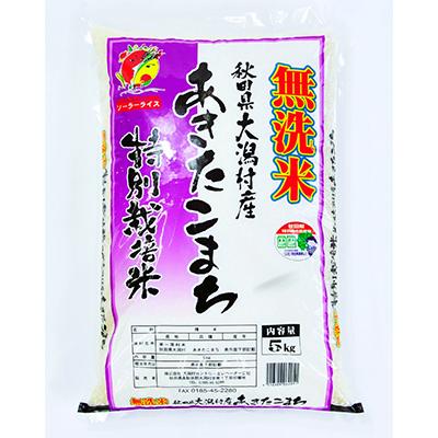 ふるさと納税 大潟村 あきたこまち特別栽培無洗精米5kg全12回