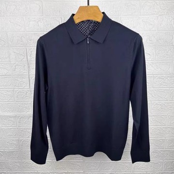 春秋新款羔端曰本面料半拉鏈長袖工藝針織T恤衫圣品牌代工