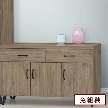 【AS雅司】佩德里灰橡木4尺多用櫃-120×40×79cm