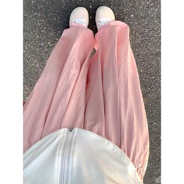 粉色闊腿褲女春秋2024新款高腰垂感休閑直筒拖地慵懶小個子山本褲